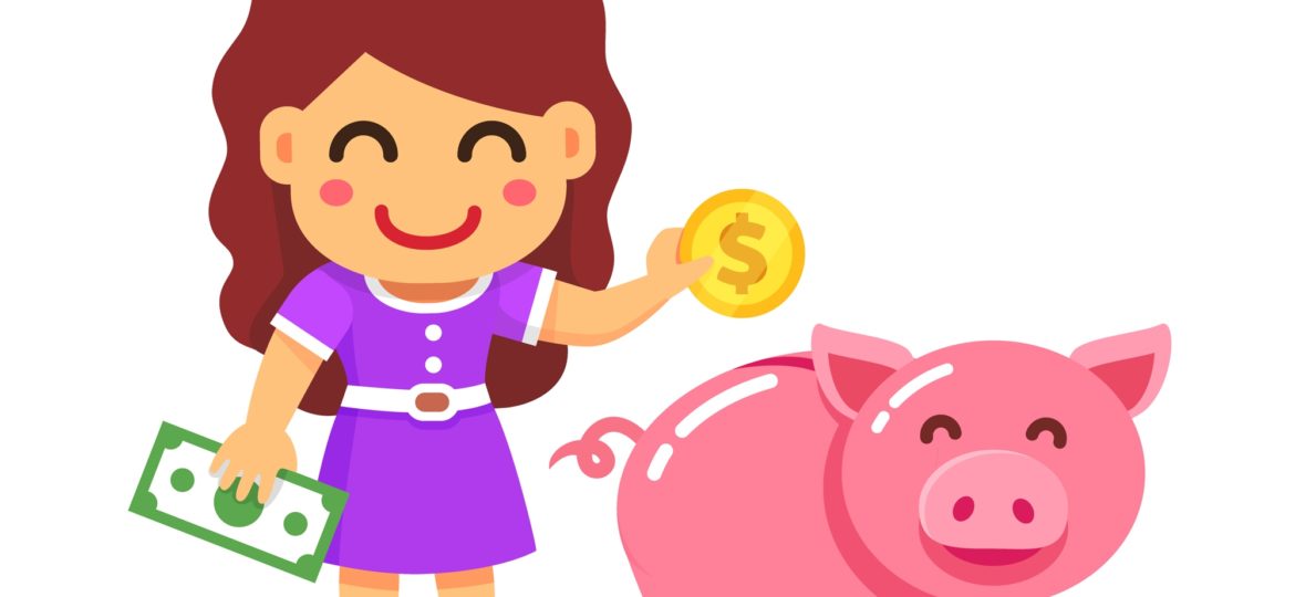 Children finances and savings concept